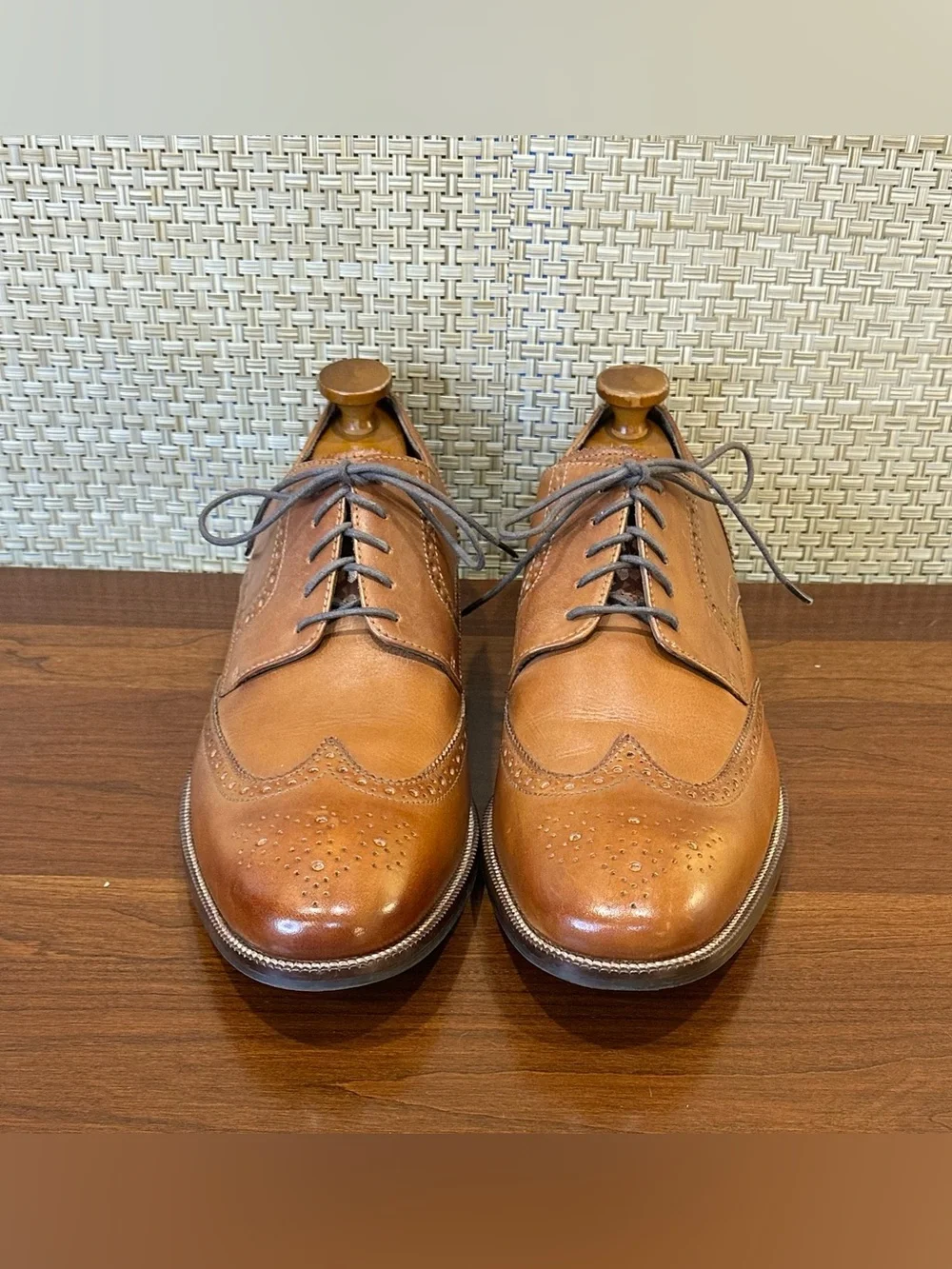 Cole Haan Benton Wingtip Oxford British Tan Leather 13 M